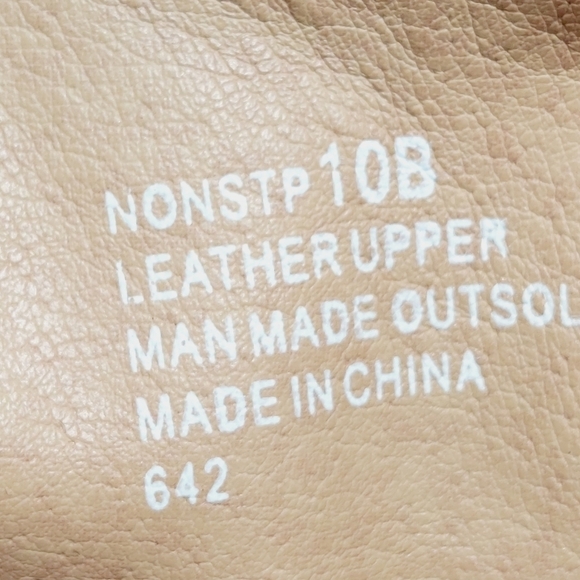 Steve Madden Nonstp Natural Leather Slip On Peep Toe Block Heel Booties O68 - Picture 11 of 13